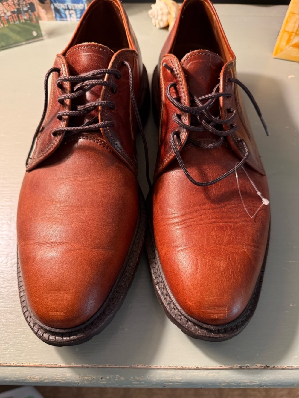 Allen Edmonds Black Hills Men's Classic Brown Leather Derby Shoes